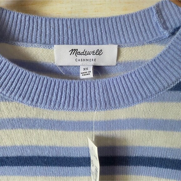 Madewell Striped Boxy Relaxed Fit Long Sleeve Casual Sweater Blue White Size XS - Picture 10 of 15
